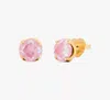 Kate Spade Pop Of Joy 10mm Spade Flower Studs In Pink/gold