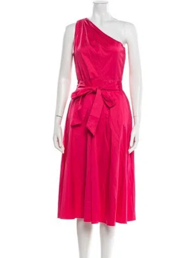 Pre-owned Kate Spade Poplin One-shoulder Sabrina Dress Knee-length Dress In Pink
