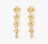 Kate Spade New York Precious Pansy Linear Drop Earrings In Gold
