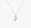 Kate Spade Precious Pansy Pendant In Cream/silver