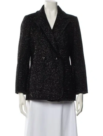 Pre-owned Kate Spade Printed Blazer W/ Tags In Black