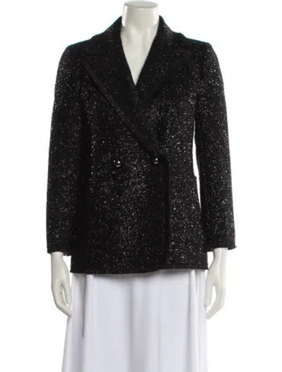 Pre-owned Kate Spade Printed Blazer W/ Tags In Black