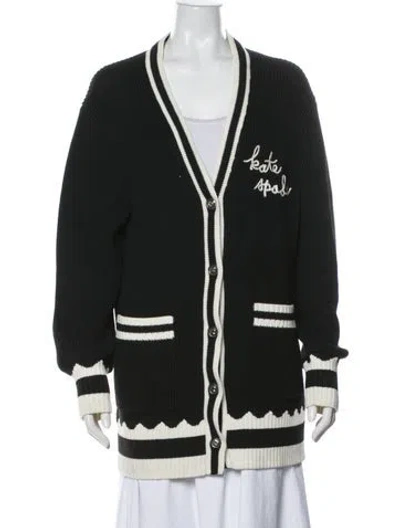 Pre-owned Kate Spade Printed Bomber Jacket In Gray