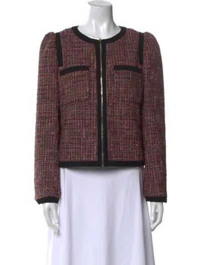 Pre-owned Kate Spade Printed Crew Neck Sweater In Pink