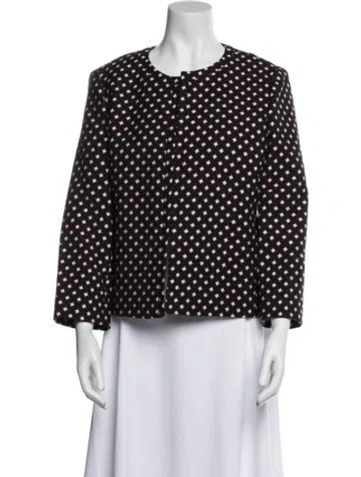 Pre-owned Kate Spade Printed Evening Jacket In Black
