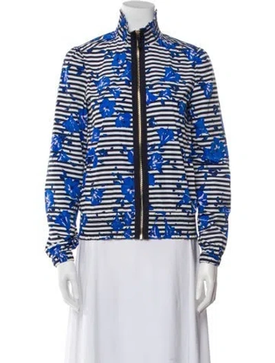 Pre-owned Kate Spade Printed Evening Jacket W/ Tags In Blue