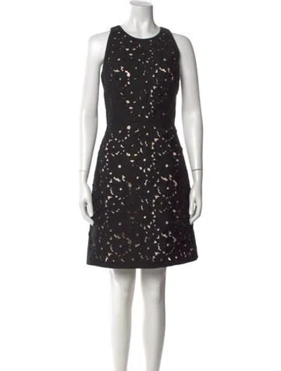 Pre-owned Kate Spade Printed Knee-length Dress In Black
