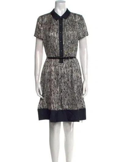 Pre-owned Kate Spade Printed Knee-length Dress In Blue