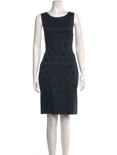 Pre-owned Kate Spade Printed Knee-length Dress In Blue
