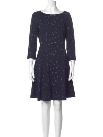 Pre-owned Kate Spade Printed Knee-length Dress In Blue