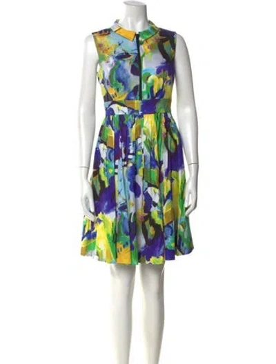 Pre-owned Kate Spade Printed Knee-length Dress In Multi