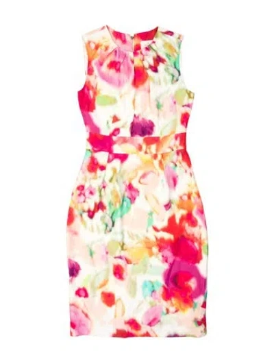 Pre-owned Kate Spade Printed Knee-length Dress In Pink