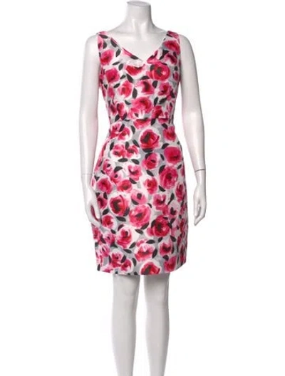 Pre-owned Kate Spade Printed Knee-length Dress W/ Tags In Gray