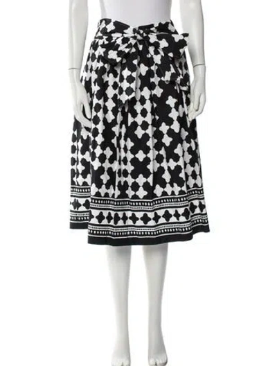 Pre-owned Kate Spade Printed Knee-length Skirt In Black