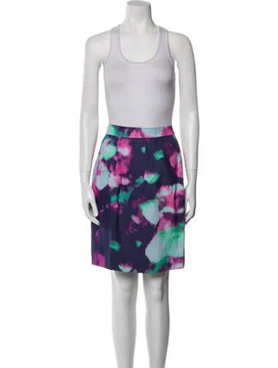 Pre-owned Kate Spade Printed Knee-length Skirt In Blue