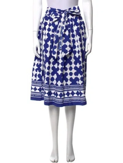 Pre-owned Kate Spade Printed Knee-length Skirt In Blue