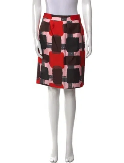 Pre-owned Kate Spade Printed Knee-length Skirt In Pink
