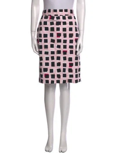 Pre-owned Kate Spade Printed Knee-length Skirt In Pink