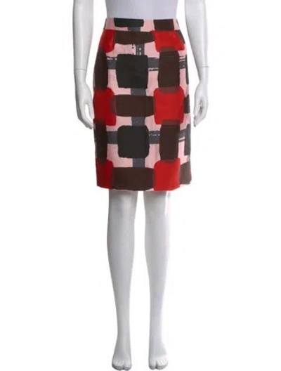 Pre-owned Kate Spade Printed Knee-length Skirt In Pink