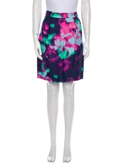 Pre-owned Kate Spade Printed Knee-length Skirt In Purple