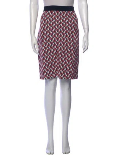 Pre-owned Kate Spade Printed Knee-length Skirt In Red