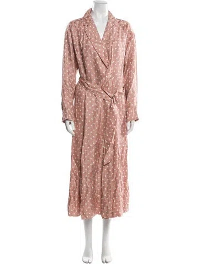 Pre-owned Kate Spade Printed Long Dress In Pink