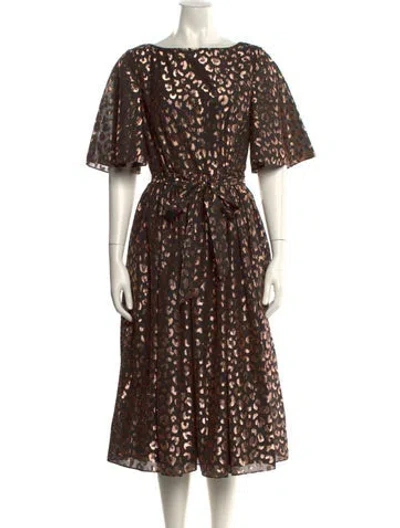Pre-owned Kate Spade Printed Midi Length Dress