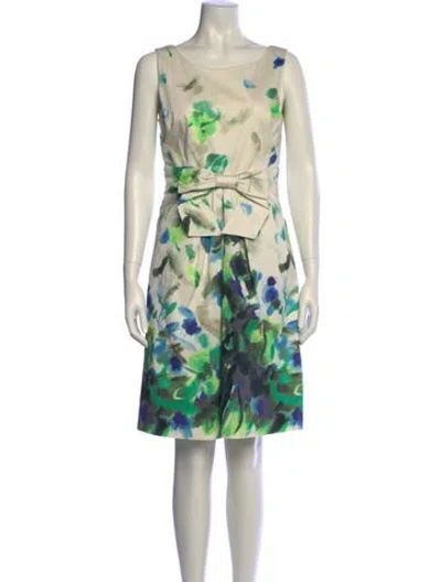 Pre-owned Kate Spade Printed Midi Length Dress In Neutral