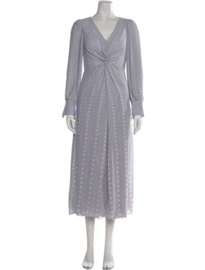 Pre-owned Kate Spade Printed Midi Length Dress W/ Tags In Multi