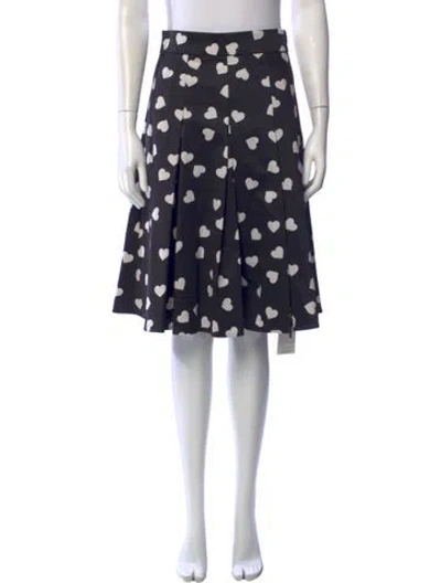 Pre-owned Kate Spade Printed Midi Length Skirt In Blue