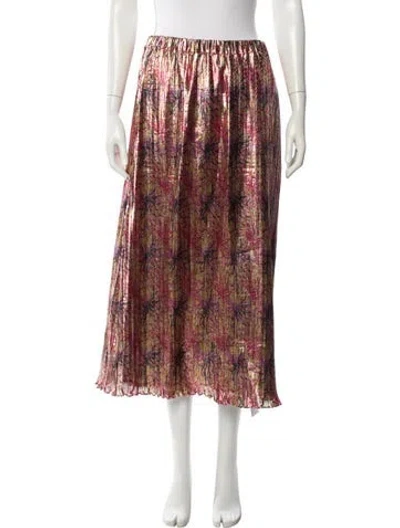 Pre-owned Kate Spade Printed Midi Length Skirt W/ Tags In Pink