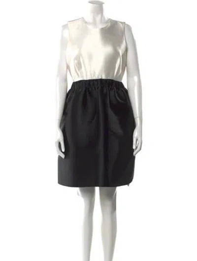 Pre-owned Kate Spade Printed Mini Dress In Black