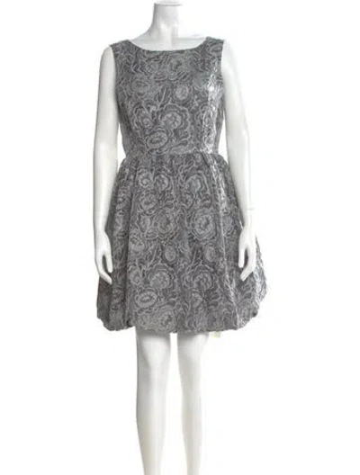 Pre-owned Kate Spade Printed Mini Dress In Gray