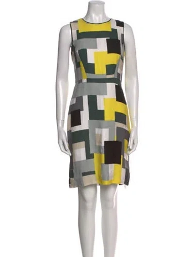 Pre-owned Kate Spade Printed Mini Dress In Green