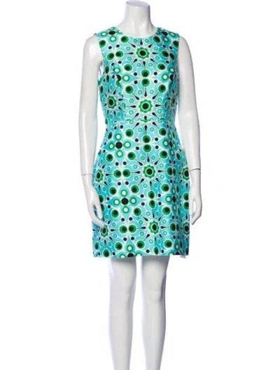 Pre-owned Kate Spade Printed Mini Dress In Multi