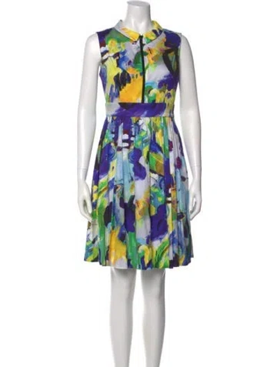 Pre-owned Kate Spade Printed Mini Dress In Multi