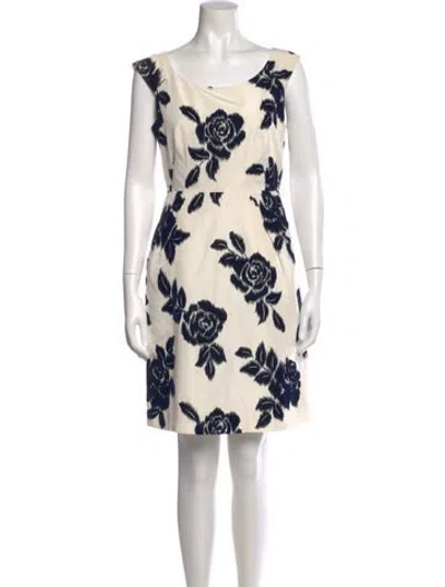 Pre-owned Kate Spade Printed Mini Dress In Neutral