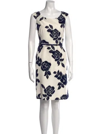 Pre-owned Kate Spade Printed Mini Dress In Neutral