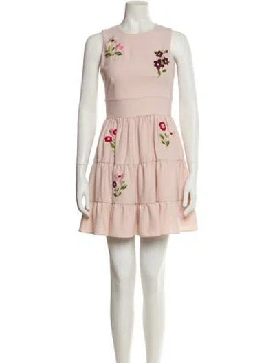 Pre-owned Kate Spade Printed Mini Dress In Pink