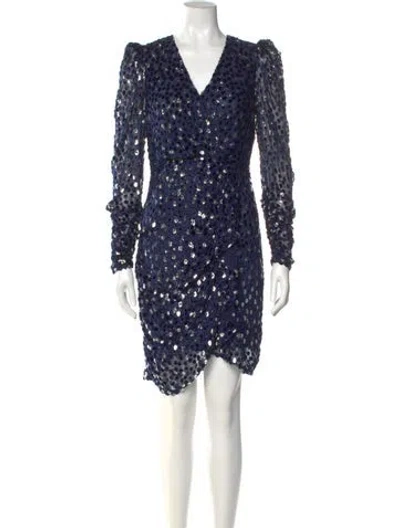 Pre-owned Kate Spade Printed Mini Dress W/ Tags In Blue