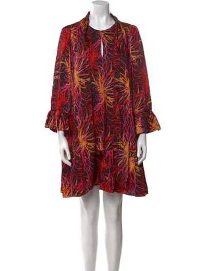 Pre-owned Kate Spade Printed Mini Dress W/ Tags In Multi