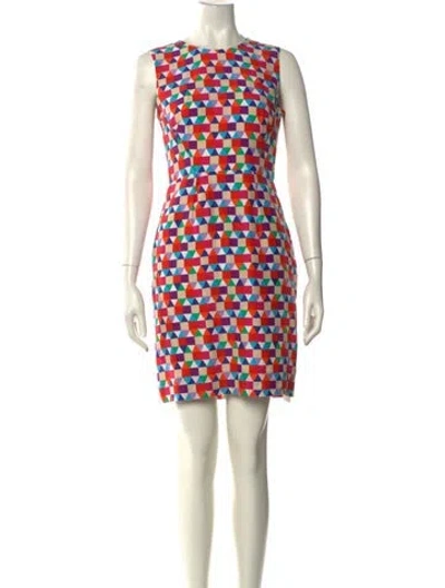 Pre-owned Kate Spade Printed Mini Dress In Yellow