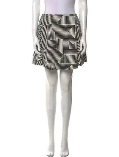 Pre-owned Kate Spade Printed Mini Skirt In Black
