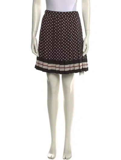 Pre-owned Kate Spade Printed Mini Skirt In Neutral