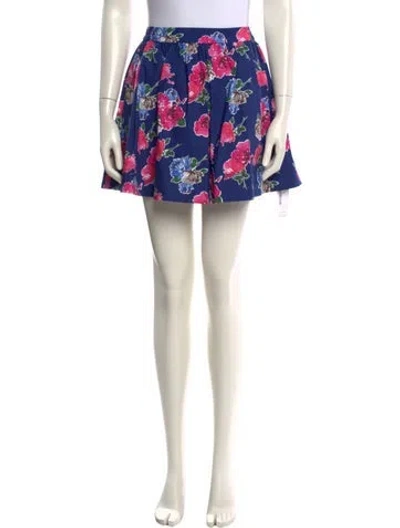 Pre-owned Kate Spade Printed Mini Skirt W/ Tags In Multi