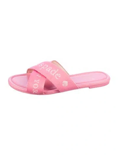 Pre-owned Kate Spade Printed Slides In Pink