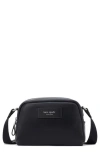 Kate Spade New York Puffed Small Leather Crossbody Bag In Black