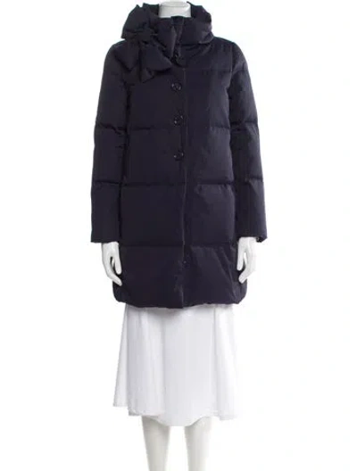Pre-owned Kate Spade Puffer Coat In Purple