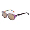 Kate Spade Purple Acetate Sunglasses In Multi