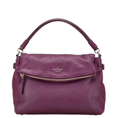 Pre-owned Kate Spade Purple Leather Handbag Shoulder Bag ()